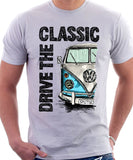 Drive The Classic VW T1 Splitscreen . T-shirt in White Colour