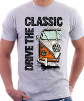 Drive The Classic VW T1 Splitscreen . T-shirt in White Colour