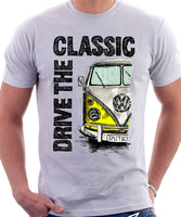 Drive The Classic VW T1 Splitscreen . T-shirt in White Colour