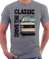 Drive The Classic VW T25 (T3) Aircooled . T-shirt in Heather Grey Colour