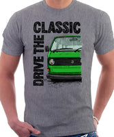 Drive The Classic VW T25 (T3) Aircooled . T-shirt in Heather Grey Colour