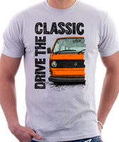 Drive The Classic VW T25 (T3) Aircooled . T-shirt in White Colour