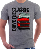 Drive The Classic VW T25 (T3) Water cooled . T-shirt in Heather Grey Colour