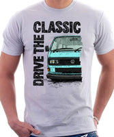 Drive The Classic VW T25 (T3) Square lights . T-shirt in White Colour