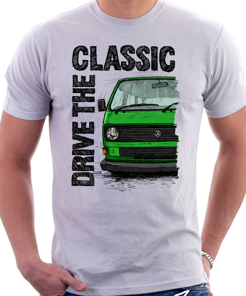 Drive The Classic VW T25 (T3) Water cooled . T-shirt in White Colour